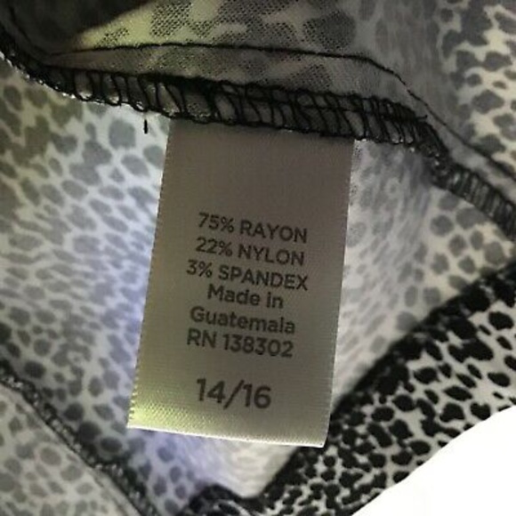 Avenue 14 16 Black Animal Print Blazer Stretch - Picture 4 of 10